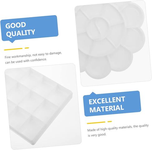 Uonlytech 1Set Paint Tray Watercolor Pigment Mixing Tray for Artists Lightweight Easy to Clean Suitable for Left Handed and Right Handed Use for Painting and Color Mixing in Saudi Arabia