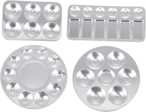 4Pcs Paint Trays Lightweight Color Mixing Palette for Gouache Oil and Watercolor Easy to Clean Artist Pigment Tray for Painters and Craft Enthusiasts in Saudi Arabia