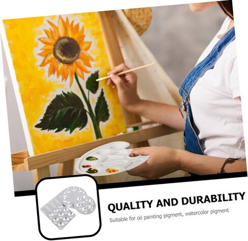 4Pcs Paint Trays Lightweight Color Mixing Palette for Gouache Oil and Watercolor Easy to Clean Artist Pigment Tray for Painters and Craft Enthusiasts in Saudi Arabia