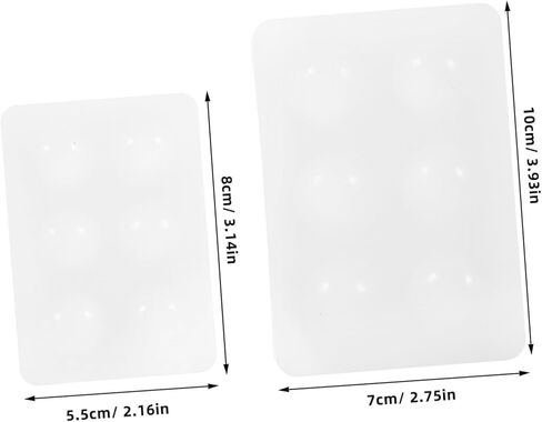 Gadpiparty 2pcs لوحة صينية الطلاء السيليكون لطلاء الزيت المائي وصياغة صواني خلط خفيفة الوزن سهلة التنظيف لمشاريع فنية DIY ولوحة الوجه in Kuwait