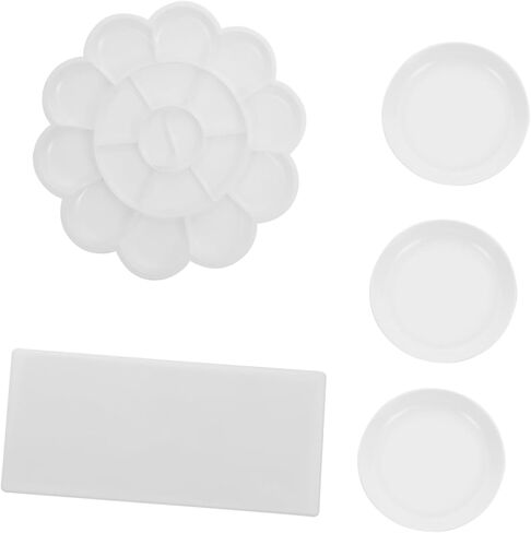 1Set Gouache Color Mixing Tray Artist Palette with Wells Lightweight and Portable Pigment Mixing Plate for Watercolor Painting for Art in Saudi Arabia