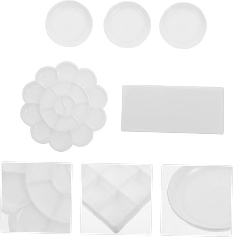 1Set Gouache Color Mixing Tray Artist Palette with Wells Lightweight and Portable Pigment Mixing Plate for Watercolor Painting for Art in Saudi Arabia