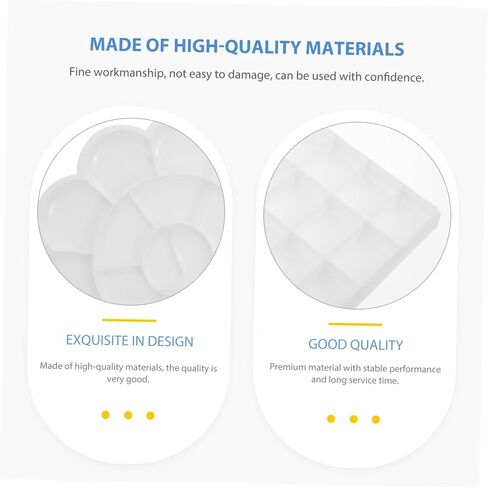 1Set Gouache Color Mixing Tray Artist Palette with Wells Lightweight and Portable Pigment Mixing Plate for Watercolor Painting for Art in Saudi Arabia