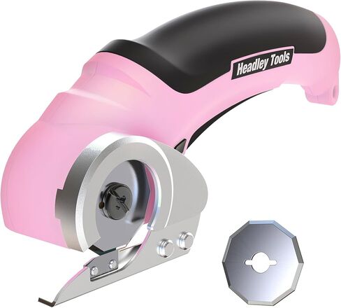 أدوات Headley Cordless Cortter Cutter 4.2v ، قاطع صندوق صغير كهربائي ، مقص كهربائي قابل لإعادة الشحن ، قاطع السجاد مع شفرة بديلة وقفل أمان للحزم/الجلود/البلاستيك ، وردي in Kuwait