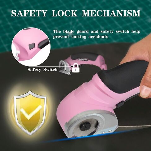 أدوات Headley Cordless Cortter Cutter 4.2v ، قاطع صندوق صغير كهربائي ، مقص كهربائي قابل لإعادة الشحن ، قاطع السجاد مع شفرة بديلة وقفل أمان للحزم/الجلود/البلاستيك ، وردي in Kuwait