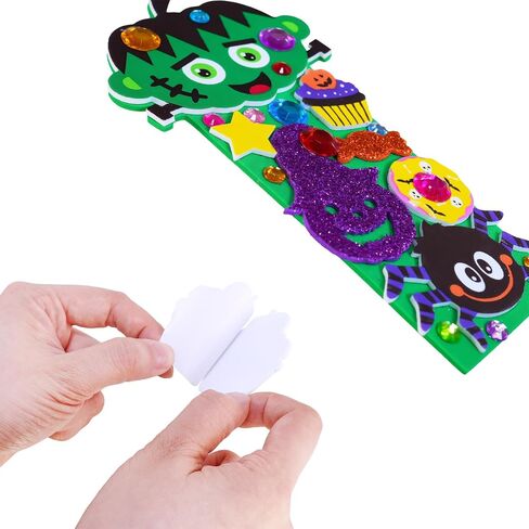 Winlyn 24 Sets Halloween Craft Kits Fall Crafts Diy Monster Spider Jack-O-Lantern Bookmark Orgenment مجموعات فنون الرغوة الفنون والحرف اليدوية للأطفال. in Saudi Arabia