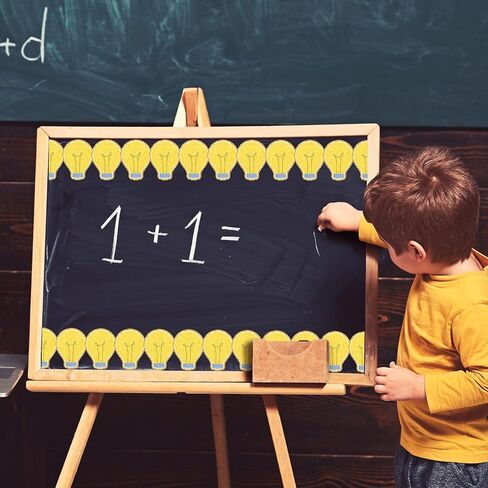 32.8 FT LIGHT LIGHT BULB BULLETIN BORRORD GROOVY TRIM TRIM SELF LOSTSIVE TO SCHOOL BULLETIN PORLOY Roll for Science Math Classroom Office Chalkboard Party Decor in Kuwait