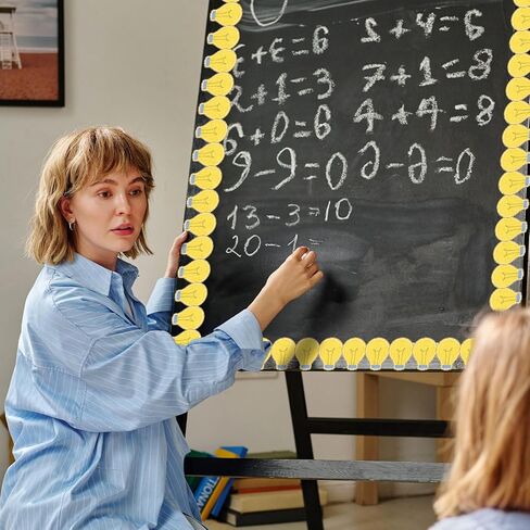 32.8 FT LIGHT LIGHT BULB BULLETIN BORRORD GROOVY TRIM TRIM SELF LOSTSIVE TO SCHOOL BULLETIN PORLOY Roll for Science Math Classroom Office Chalkboard Party Decor in Kuwait