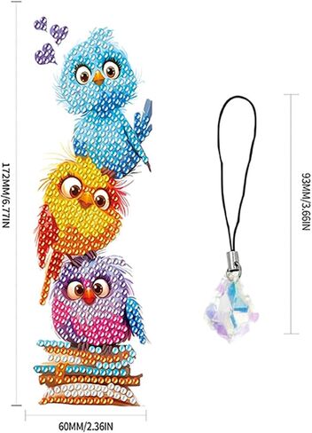 4pcs Bird Diamond Art Bookmarks,Diamond Painting Bookmarks Kits for Adult,DIY Gem Art Small Crafts with Rhinestone Tassel,Paint by Diamonds for Graduation Birthday Reader Gifts. (Bird) in Saudi Arabia