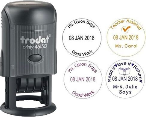 Trodat Printy 46130 Custom Round Die Plate Dater Self Inking Stamp in Saudi Arabia