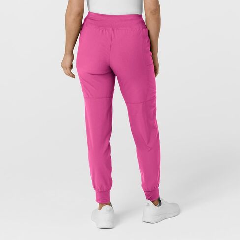 WonderWink W123 Women’s Comfort Waist Cargo Jogger Pant — Hot Pink, Large in Saudi Arabia