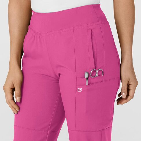 WonderWink W123 Women’s Comfort Waist Cargo Jogger Pant — Hot Pink, Large in Saudi Arabia