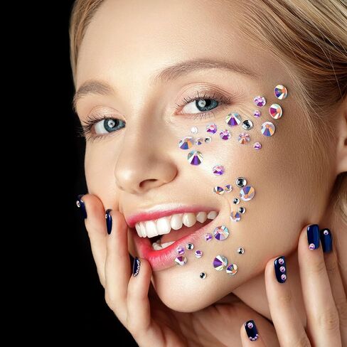 SS20 AB Crystal Diamond Rhinestones مسطح الظهر جولة الراين البلورات القزحي in Kuwait