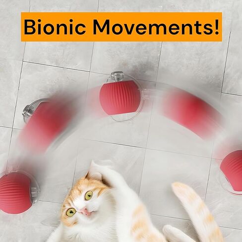Interactive Electric Automatic Rolling Moving Rechargeable Self Play Stimulation Toy,Smart Pet Chase Ball with Speedy Tail Rope for Bored Indoor Cats Enrichment,stimulating Dogs Toy Small Dogs (Green) in Saudi Arabia