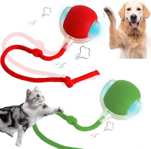 2 PCS Cat Toy Toy Rolling Ball Ball Chewie Viral Ball ، كرات الحيوانات الأليفة التلقائية التلقائية ، لعبة قط كهربائية تلقائية متحركة in Saudi Arabia