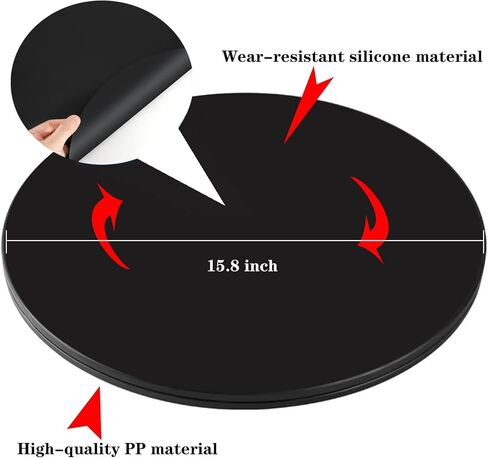 15.8" Resin Leveling Turntable | Non-Slip Silicone Craft Mat & Adjustable Feet | Professional Epoxy Leveling Board for Mold Casting, UV Resin, Acrylic Pouring Art (Large) in Saudi Arabia