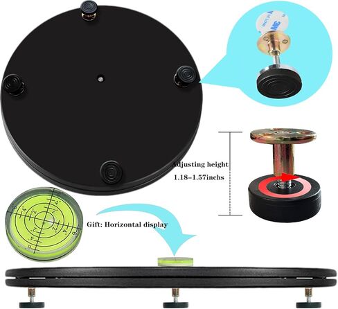 15.8" Resin Leveling Turntable | Non-Slip Silicone Craft Mat & Adjustable Feet | Professional Epoxy Leveling Board for Mold Casting, UV Resin, Acrylic Pouring Art (Large) in Saudi Arabia