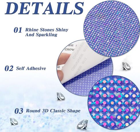 Rhinestone Ribbon sthesive ، 9.4 × 7.9 بوصة AB PINK AB BLING TOPE مع شواهد راين الهلام الفوار 4 مم ، للحرف اليدوية ، الملابس ، المجوهرات DIY ، ديكور حفل الزفاف in Kuwait