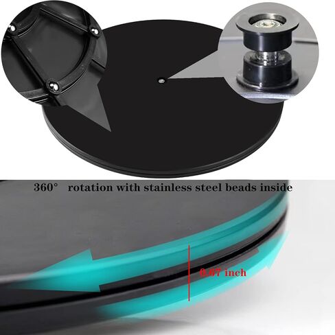 15.8" Resin Leveling Turntable | Non-Slip Silicone Craft Mat & Adjustable Feet | Professional Epoxy Leveling Board for Mold Casting, UV Resin, Acrylic Pouring Art (Large) in Saudi Arabia