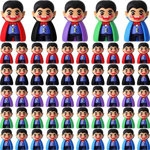 25 Pcs Halloween Mini Vampire Figurines Decorations Vampire Figures Miniatures Bulk for Halloween Ornament Party Favors Birthday Gift Goodie Bag Collectors and Display to Prank Hide and Seek in Saudi Arabia