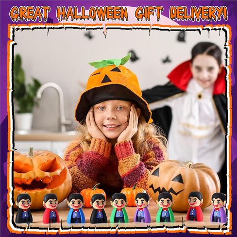 25 Pcs Halloween Mini Vampire Figurines Decorations Vampire Figures Miniatures Bulk for Halloween Ornament Party Favors Birthday Gift Goodie Bag Collectors and Display to Prank Hide and Seek in Saudi Arabia