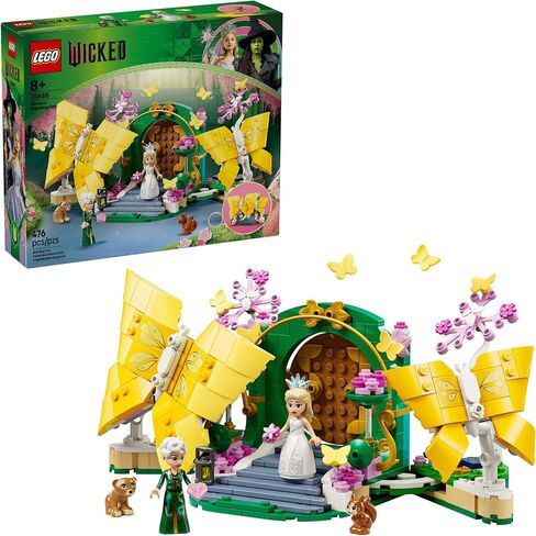 LEGO Wicked Glinda's Wedding Day Building Toy - Pretend Playset with 2 Minidolls, 2 Animal Toy Figures, & 2 Poseable Butterflies - Building Blocks for Kids, Ages 8+ - Gift for Girls & Boys - 75688 in Saudi Arabia