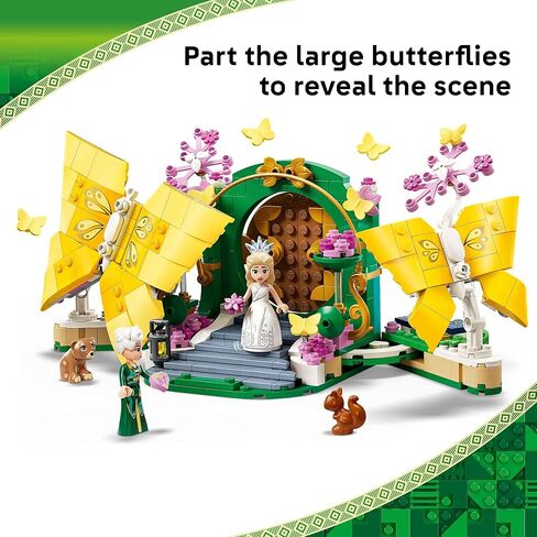 LEGO Wicked Glinda's Wedding Day Building Toy - Pretend Playset with 2 Minidolls, 2 Animal Toy Figures, & 2 Poseable Butterflies - Building Blocks for Kids, Ages 8+ - Gift for Girls & Boys - 75688 in Saudi Arabia