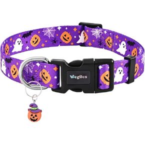 طوق الكلب الهالوين ، الياقات الكلاب اليقطين الأرجواني ، طوق جرو الخريف القابل للتعديل مع قلادة لطيفة ، طوق هالوين للحيوانات الأليفة الشاقة للكلاب الصغيرة المتوسطة المتوسطة المتوسطة المتوسطة in Kuwait