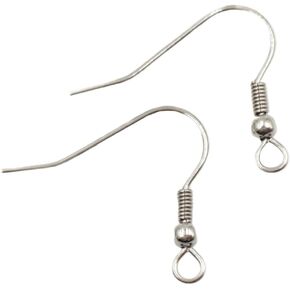 100pcs Titanium Steel Fish Hook Design ، و Silver Titanium Consring Hooks Associory Easy To Thared and Sturdy في المناسبات اليومية والحفلات in Kuwait