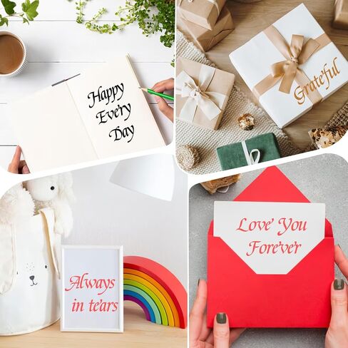 15 Pack Letter Stencils for Painting, Reusable Alphabet Stencils Plastic Letter and Number Stencil Templates Kit for Scrapbook, DIY Crafts, Art Projects (1/2, 3/4, 1, 2 Inch) in Saudi Arabia