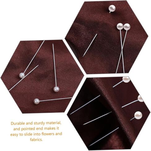 1set Pearl Head Pins for Sewing Quilting and Crafting Durable Easy to Handle for DIY Wedding Decor and Corsages Plated Design 600pcs in Saudi Arabia