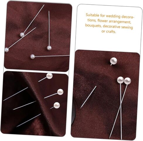 1set Pearl Head Pins for Sewing Quilting and Crafting Durable Easy to Handle for DIY Wedding Decor and Corsages Plated Design 600pcs in Saudi Arabia