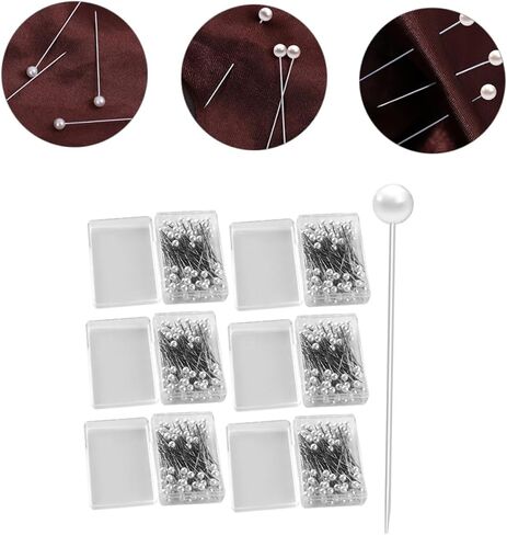 1set Pearl Head Pins for Sewing Quilting and Crafting Durable Easy to Handle for DIY Wedding Decor and Corsages Plated Design 600pcs in Saudi Arabia