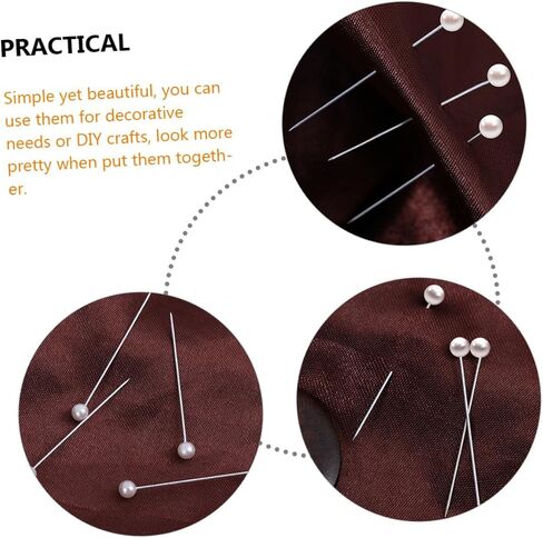 1set Pearl Head Pins for Sewing Quilting and Crafting Durable Easy to Handle for DIY Wedding Decor and Corsages Plated Design 600pcs in Saudi Arabia