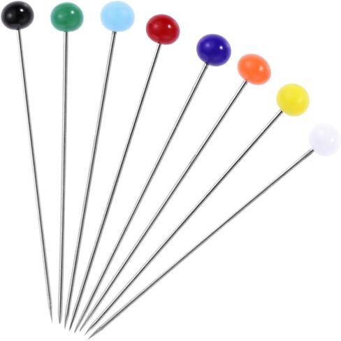 Artibetter 100Pcs Glass Head Multicolor Sewing Pins Head Pin Durable and for DIY Sewing Crafts Quilting and Needlework Projects in Saudi Arabia