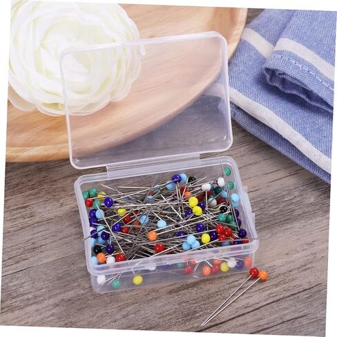 Artibetter 100Pcs Glass Head Multicolor Sewing Pins Head Pin Durable and for DIY Sewing Crafts Quilting and Needlework Projects in Saudi Arabia