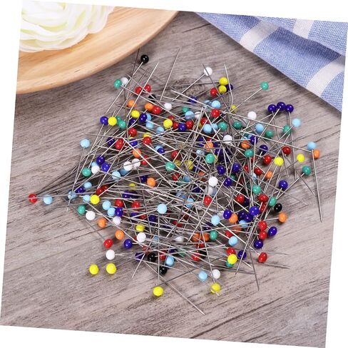 Artibetter 100Pcs Glass Head Multicolor Sewing Pins Head Pin Durable and for DIY Sewing Crafts Quilting and Needlework Projects in Saudi Arabia