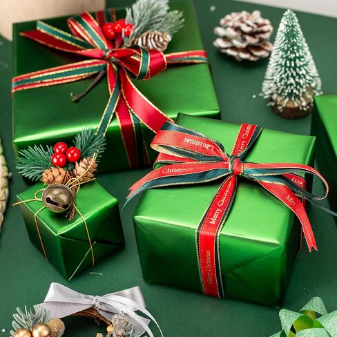 Garbendy Green Wrapping Paper - Solid Color Metallic Sparkle Paper Perfect for Father's Day, Birthday, Wedding, Baby Shower, Party - 17 Inch X 33 Feet in Kuwait