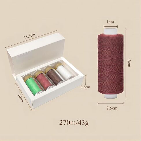4 Colors Scented Embroidery Threads, Each Spool 270M Polyester Embroidery Thread for Sewing with Storage Box, Quilting Thread Kit for Enthusiasts Beginners Hand Craft Gifts (Mint) in Saudi Arabia