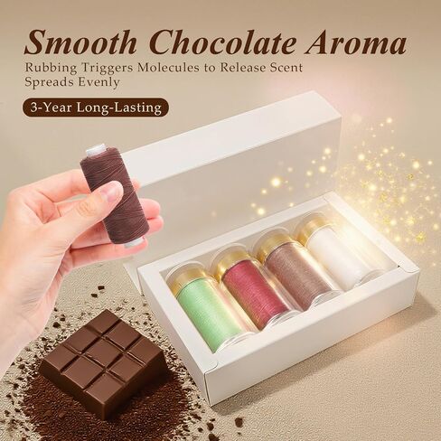 4 Colors Scented Embroidery Threads, Each Spool 270M Polyester Embroidery Thread for Sewing with Storage Box, Quilting Thread Kit for Enthusiasts Beginners Hand Craft Gifts (Mint) in Saudi Arabia