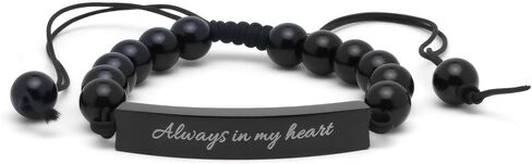 Paw Memorial Bracelet for Dog Cat, Sympathy Gift for Loss of Beloved Pet, Rainbow Bridge Memorial Gift for Pet Lovers, Adjustable Pet Keepsake Bracelet with Heart Charm, Matte in Kuwait