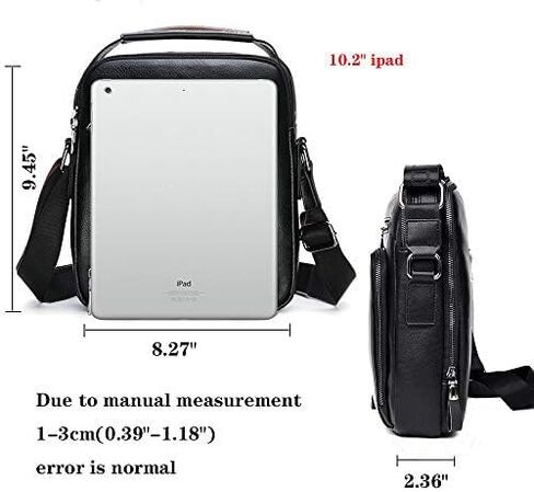 FL FantasyLinen Leather Messenger Bag for Men, Man Purse Crossbody Bag PU Leather Men Zipper Bag, Satchel Shoulder Bag in Saudi Arabia