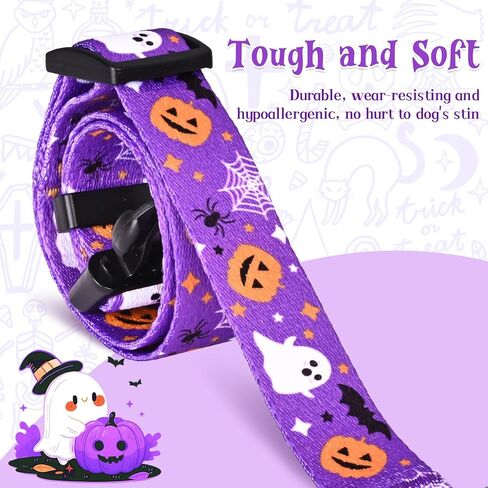 طوق الكلب الهالوين ، الياقات الكلاب اليقطين الأرجواني ، طوق جرو الخريف القابل للتعديل مع قلادة لطيفة ، طوق هالوين للحيوانات الأليفة الشاقة للكلاب الصغيرة المتوسطة المتوسطة المتوسطة المتوسطة in Kuwait