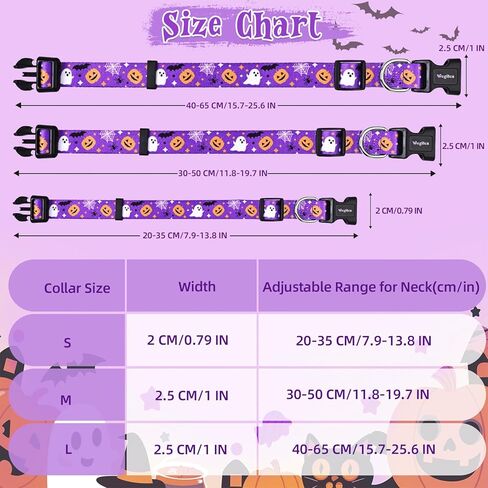 طوق الكلب الهالوين ، الياقات الكلاب اليقطين الأرجواني ، طوق جرو الخريف القابل للتعديل مع قلادة لطيفة ، طوق هالوين للحيوانات الأليفة الشاقة للكلاب الصغيرة المتوسطة المتوسطة المتوسطة المتوسطة in Kuwait