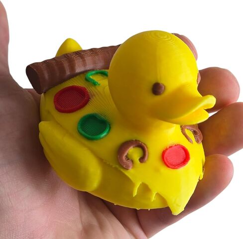 Pizza Duck Figurine – Food-Themed Desk Collectible – Funny Gift – 3D Printed in Canada in Saudi Arabia