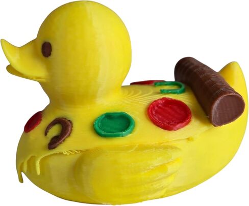 Pizza Duck Figurine – Food-Themed Desk Collectible – Funny Gift – 3D Printed in Canada in Saudi Arabia