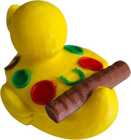 Pizza Duck Figurine – Food-Themed Desk Collectible – Funny Gift – 3D Printed in Canada in Saudi Arabia