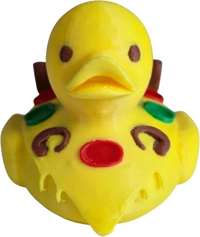 Pizza Duck Figurine – Food-Themed Desk Collectible – Funny Gift – 3D Printed in Canada in Saudi Arabia