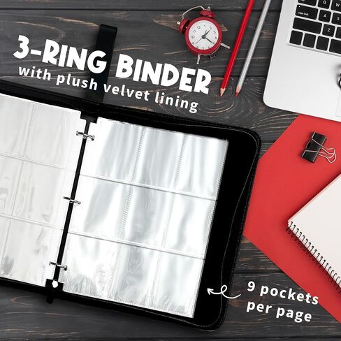 Trading Card Binder, 900 Double Sided Pocket, 9 Pocket Card Collection Binder, Binder for Cards, Collector Card Binder, Collectible Trading Card Albums, Cases and Sleeves in Saudi Arabia