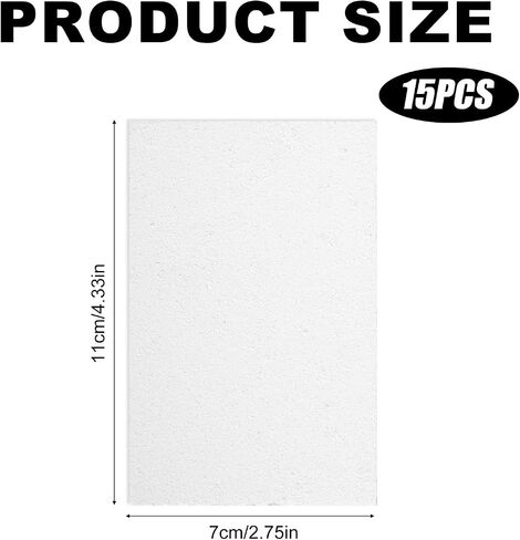 15 Sheet Magic Foam Texture Paper, 4.33x2.75in White Cellulose Cards Puffy Texture Paper Arts and Crafts Supplies for 3D Painting & Card Making in Saudi Arabia